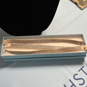 Touchstone crystal 3 piece wrap bracelet. Grey with lots of sparkle.